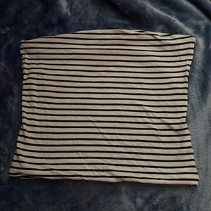 White strapless top